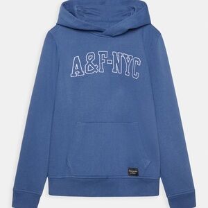 Abercrombie & Fitch Kids A&F NYC Pullover Hoodie Blue 13/14